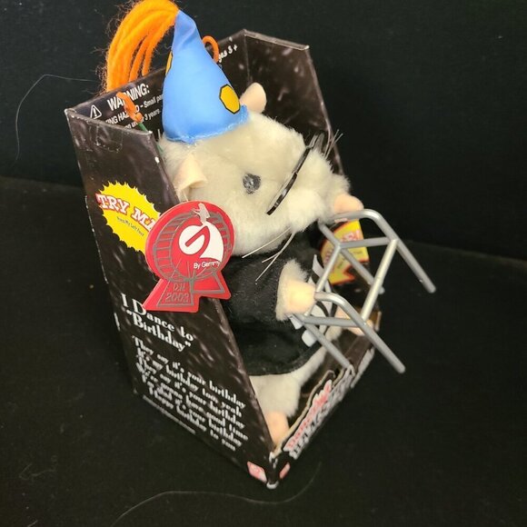 2004 Animated GEMMY DANCING HAMSTER 50th Birthday Sings Dances in Box - Picture 3 of 8